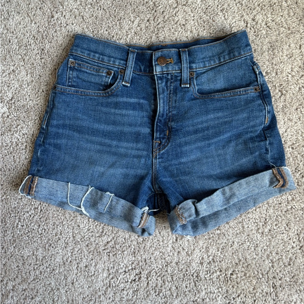 J Crew Size 24 Jean Denim Shorts Medium Wash 3” Inseam